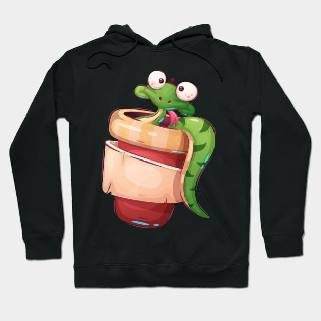 Funny Lizard Reptile concept art cartoon Hoodie by GiftsRepublic